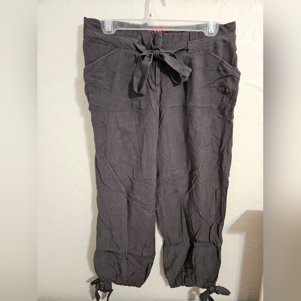 Elle Charcoal Tie-Waist Pants